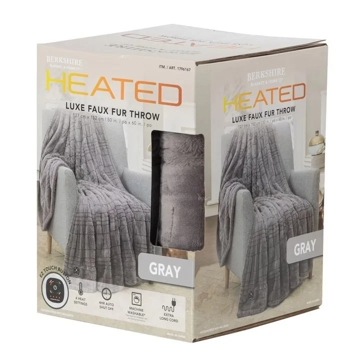 Manta térmica Berkshire Life de piel sintética - 50" x 60" lavable a máquina 4 Foto 1 de 4