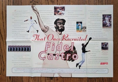 Póster de béisbol de 2 caras de Michael Jordan ESPN inserto de revista Foto 1 de 3