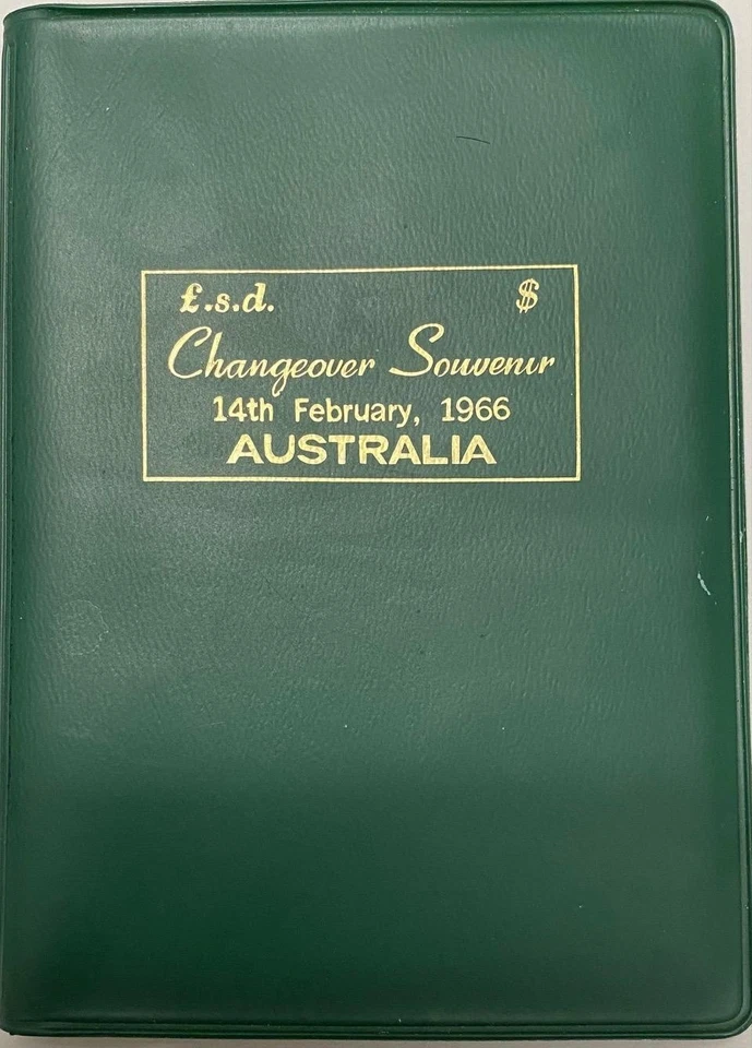 Australian 1966 £.S.D/$ Changeover Souvenir Green Coin Set - Image 1 of 2