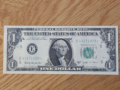 1963 B BARR $1 "STAR NOTE" RICHMOND DISTRICT E43171029* 3 OF 5 CONS SER NUMBERS - Image 1 of 4