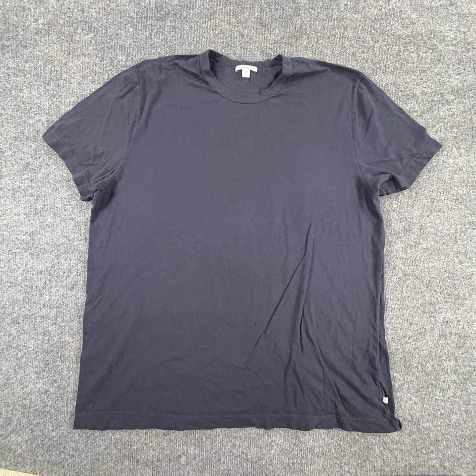 James Perse Shirt Mens 5 Navy Blue Standard Crewneck Soft Cotton Made USA - Image 1 of 4