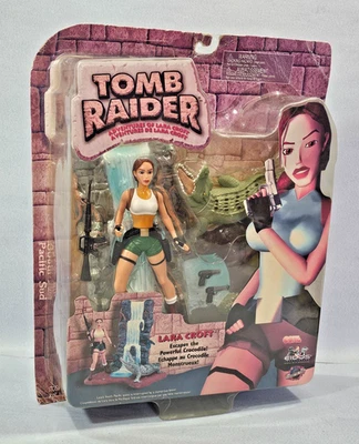 LARA CROFT CROCODILE SET 1999 Mint Tomb Raider Action Adventure Set Playmates - image 1 of 4
