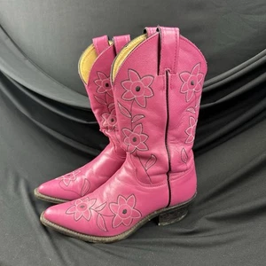Justin Hot Pink Women’s Cowboy Cowgirl Boots Size 6 - Picture 1 of 9