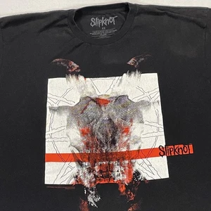Slipknot Shirt Uomo 2XL Nero Capra Grafica Band Tee Heavy Metal 2015 Tour - Foto 1 di 11
