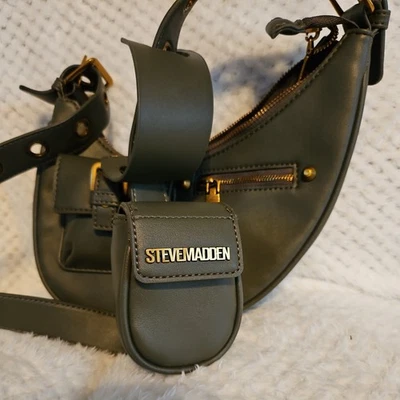 Bolso Bandolera Steve Madden Verde Utilitario Bolso de Hombro - Totalmente Nuevo Foto 1 de 4