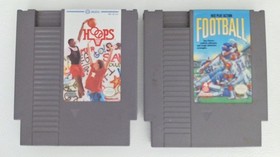 Lot of 2 NES Games (Play Action Football, Hoops) (Nintendo Entertainment System)