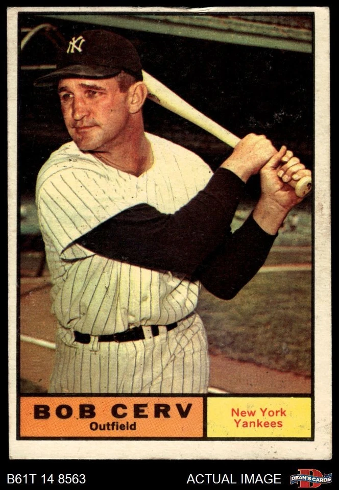 1961 Topps #563 Bob Cerv Yankees 3 - VG - Image 1 of 1