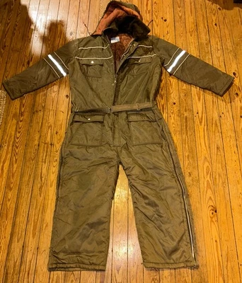Sears Work Leisure Insulated Coveralls Snowsuit Mens Big size 52 Vintage 70- 80s - Image 1 of 4