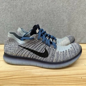 2016 Nike Free RN Flyknit Blue Running Trainers Sz 6Y Women’s 7.5 (834363 400) - Picture 1 of 8