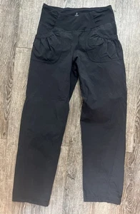 prAna Pantalone Donna Piccolo Corto Nero Summit Pull On Dritto Nylon Elasticizzato - Foto 1 di 9