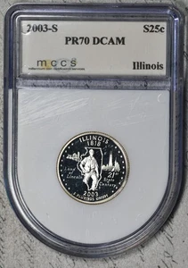 2003-S Washington Quarter Illinois Rare MCCS Holder! #11FBL - Picture 1 of 2