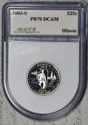 2003-S Washington Quarter Illinois Rare MCCS Holder! #11FBL - Image 1 of 2