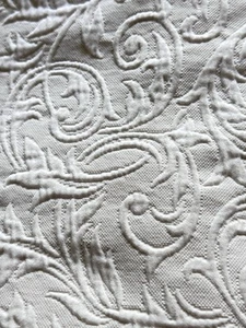 Frontgate King 100x112 Matelasse Coverlet Light Yellow Egyptian Cotton Portugal - Picture 1 of 13