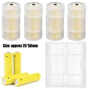 Switcher Adaptor Case AA to C Size Batteries Adapter Cell Battery Converter - Picture 1 of 12