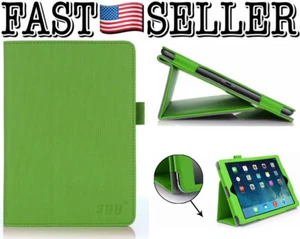 Premium Classic Slim Fit Folio Leather Protector Case For iPad Air, Green - NEW! - Picture 1 of 8