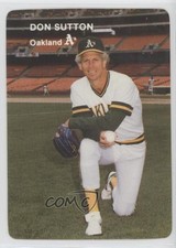 1985 Mother's Cookies Oakland Athletics Stadium Giveaway Don Sutton #3 HOF