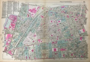 1926 PROVIDENCE RHODE ISLAND FEDERAL HILL ATWELLS AVE-WESTMINSTER ST ATLAS KARTE - Bild 1 von 6