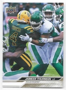 Jameer Thurman Saskatchewan Roughriders 2024 UD CFL Football Gold #18 - Picture 1 of 1