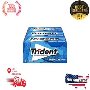 Trident Original Flavor Zuckerfreier Kaugummi 12 Packungen à 14 Stück 168 Stück insgesamt - Bild 1 von 7