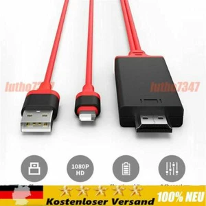 2M 8 Pin Blitz zu HDMI Kabel Adapter Video Full HD TV für iPhone IPad ITouch TOP - Bild 1 von 9