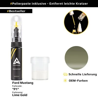 Lackstift für Ford Mustang Code: P1 Lime Gold - Bild 1 von 4