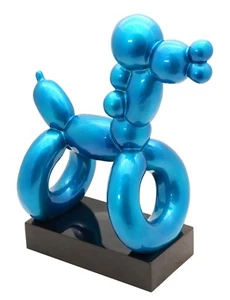 Blaue Fiberglasfigur, Balloon Dog, Resin - Hommage - Bild 1 von 6