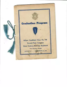 Fort Benning, Ga- Graduation Program OCS Class 108 21st Co, 23 novembre 1942 - Foto 1 di 4
