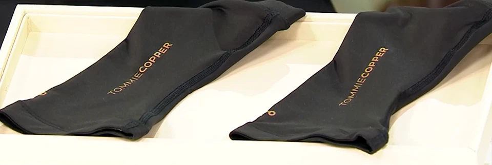 Tommie Copper - Juego de 2 rodilleras de compresión central - Gris pizarra Foto 1 de 1