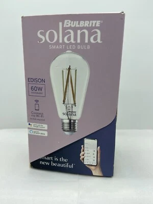 Bulbrite Solana LED Light Bulb 60-Watt Equivalent Smart Wi-Fi Connected New NIB - Image 1 of 4