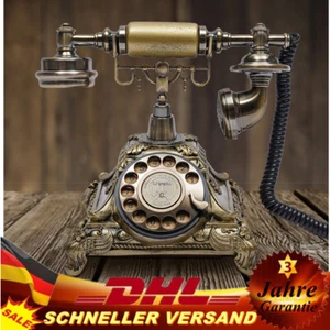 Festnetztelefon, Nostalgie Schnurgebunden Retro Telefon Tischtelefon Haustelefon - Zdjęcie 1 z 12
