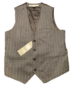 Men's PERRY ELLIS Gray + Herringbone Dress Vest S Small NEW NWT Nice! - Picture 1 of 4