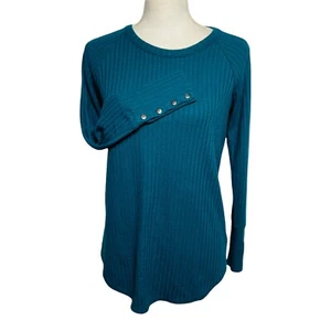 Top térmico Chaser para mujer azul verdoso pequeño manga larga tejido gofre  - Imagen 1 de 9