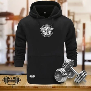Never Surrender Hoodie Gym Kleidung Bodybuilding Training Workout Übung Top - Bild 1 von 6