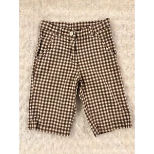 Gymboree Ice Cream Social Brown Gingham Bermuda Shorts 8 GUC - Picture 1 of 6