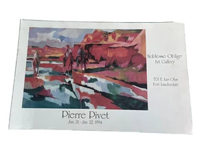 Pierre Pivet Exhibition poster 1994 Fort Lauderdale las Olas French - Picture 1 of 6