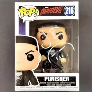 Jon Bernthal firmó el autógrafo Marvel Punisher Funko Pop Sketch BAS Witness Holo - Imagen 1 de 7