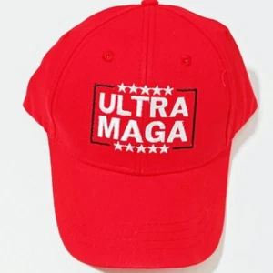 Gorra de béisbol 2 piezas Trump 2024 MAGA roja y negra Make America Great Again - Imagen 1 de 17