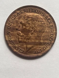 1920 Great Britain Large Penny with lamination error - Picture 1 of 14