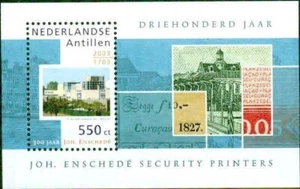 NETHERLANDS ANTILLES- 2003 – 300TH ANN. ENSCHEDÉ PRINTERS - VF** - Foto 1 di 1