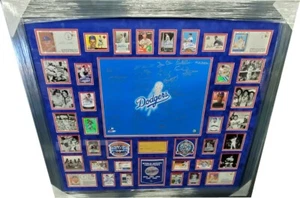 Jackie Robinson Sandy Koufax Clayton Kershaw +72 Signed Dodgers Photo Collage - Picture 1 of 11