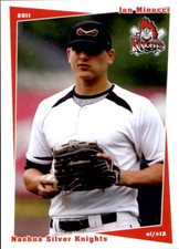 2011 Nashua Silver Knights Grandstand 17 Jon Minucci Madison Connecticut CT Card