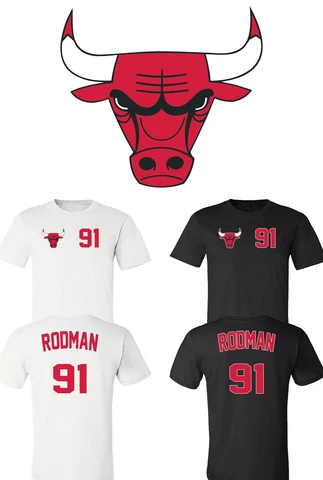 Dennis Rodman Chicago Bulls #91 Jersey player shirt S-5XL Tracking!! Cover
