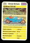 1 x info card Vintage car racer Amilcar CG 85 - R129