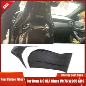 For Benz A CLA Class A35 A45 CLA45 Real Carbon Interior Seat Back Cover Trim - Picture 1 of 13