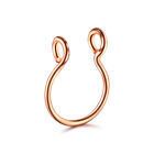 0.8mm Thin Fake Nose Ring Stud Clip No Piercing Septum 5 Colours High Quality Au