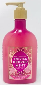 1 BATH & BODY WORKS TWISTED PEPPERMINT NOURISHING CREAMY HAND SOAP 8 FL OZ WASH - Picture 1 of 1