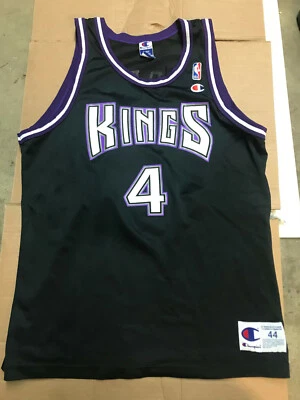 VINTAGE CHAMPION CHRIS WEBBER SACRAMENTO KINGS BASKETBALL JERSEY BLACK SIZE 44 - Image 1 of 4