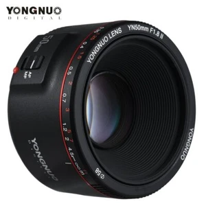 Lente de enfoque automático de gran apertura YONGNUO YN50 mm F1.8 II para efecto bokeh Canon - Imagen 1 de 6