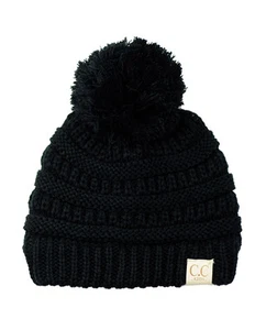 Brand NEW! Kids CC Beanie Cute Warm and Comfy Pom Pom Knit Ski Kids Beanie Hat - Picture 1 of 71