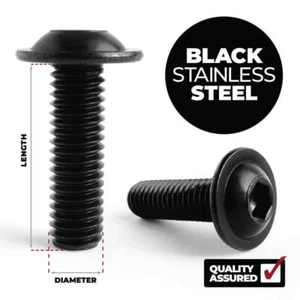 Flangia pulsante presa in acciaio inox nero M8 M10 M12 - Foto 1 di 5